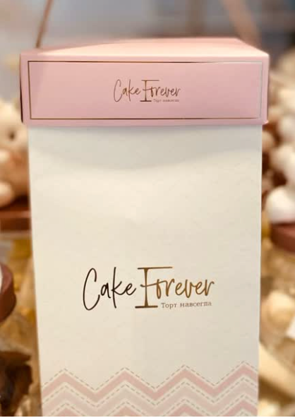 Caixa Alta Blush Chevron Cake Forever